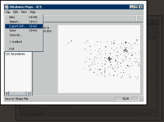 The OCS resource file "Oklahoma Maps" being exported to an ArcView Shape File (.SHP).
